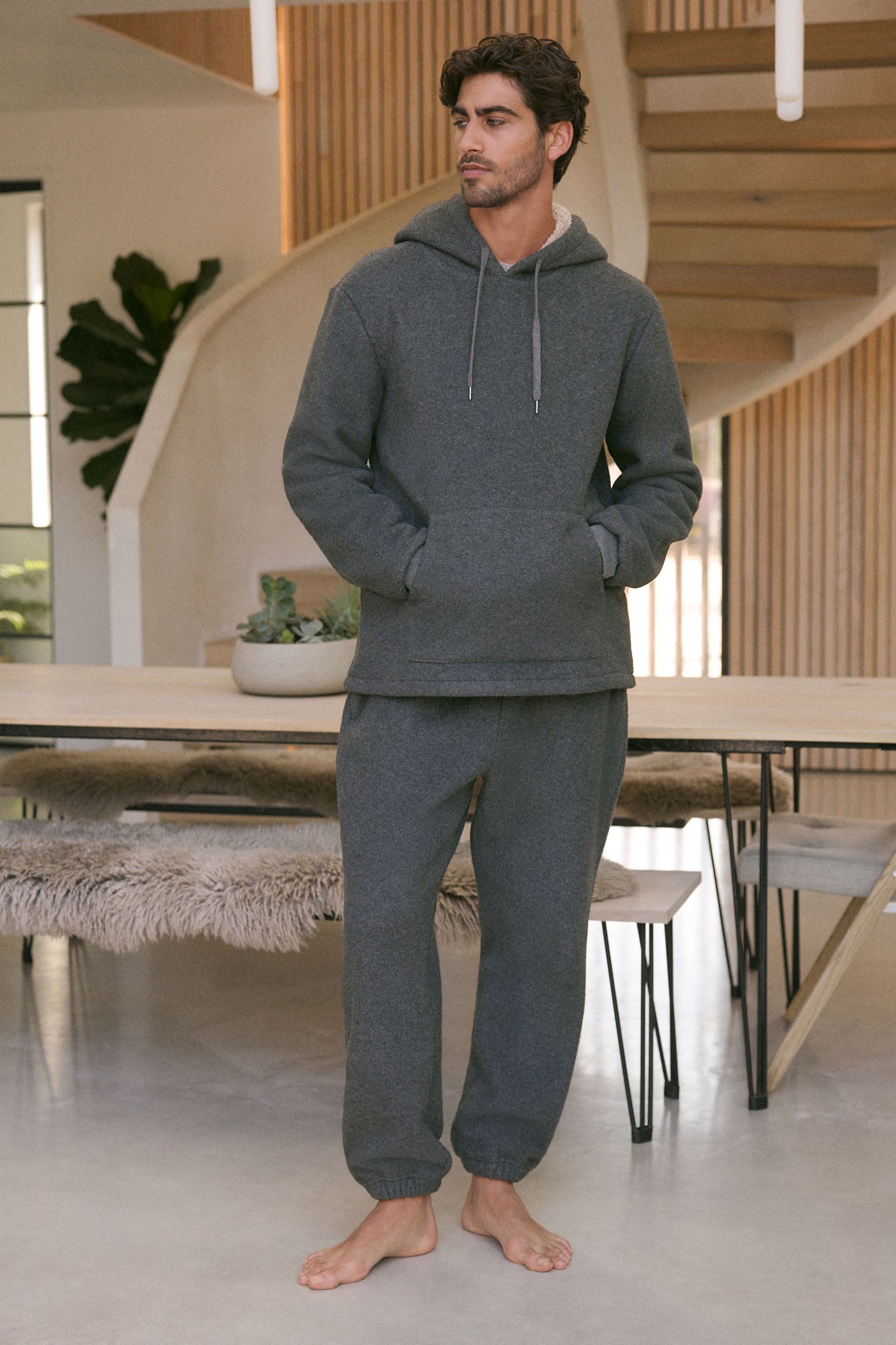 Borg lined joggers outlet
