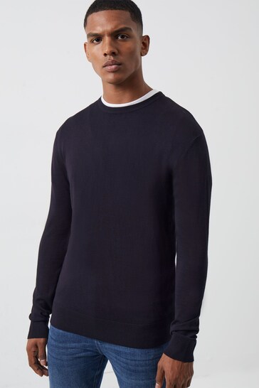 Buy French Connection Blue Marl Crew Neck Knit from the Next UK online shop