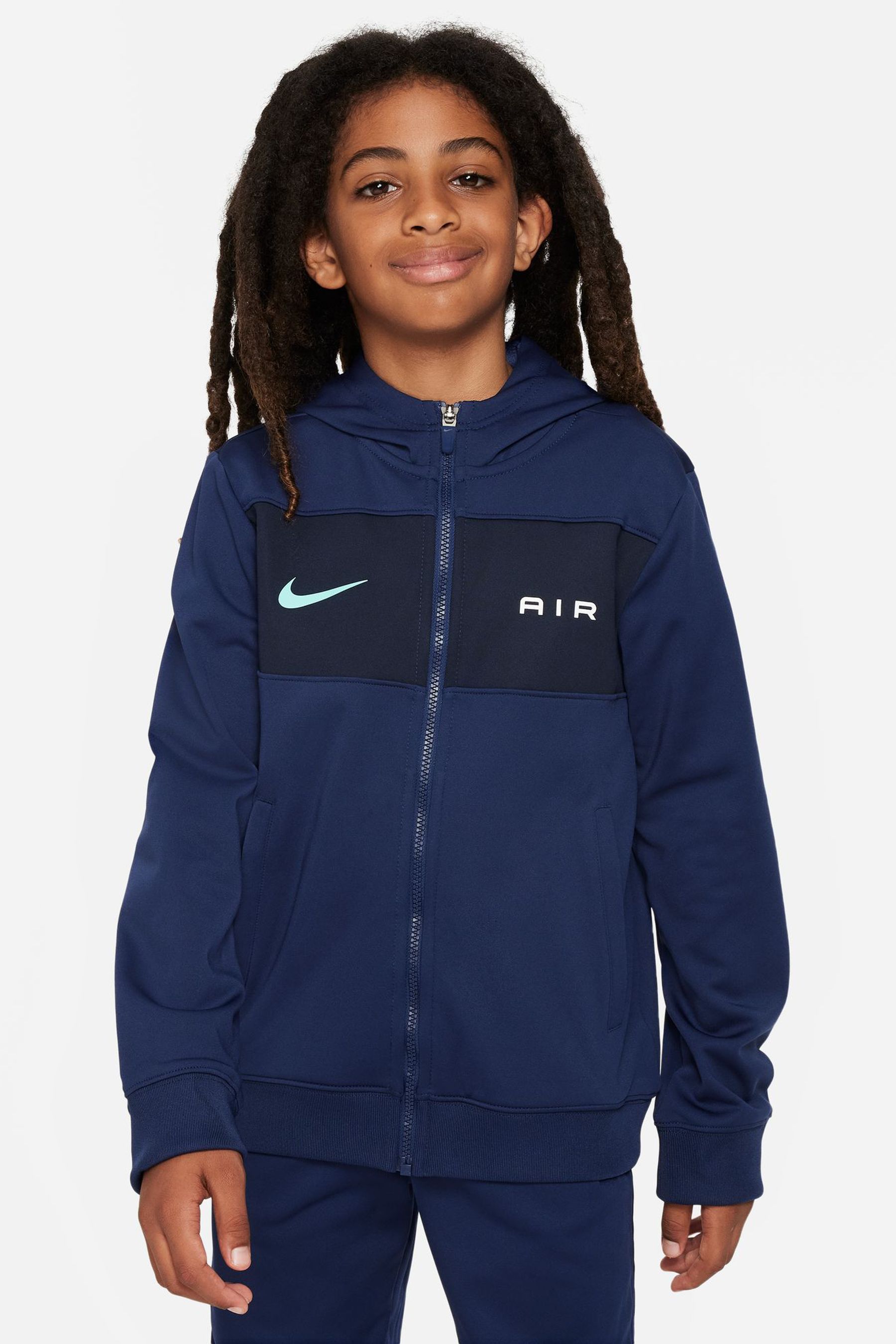 Buy Nike Navy Air Zip Through Hoodie from Next Lithuania