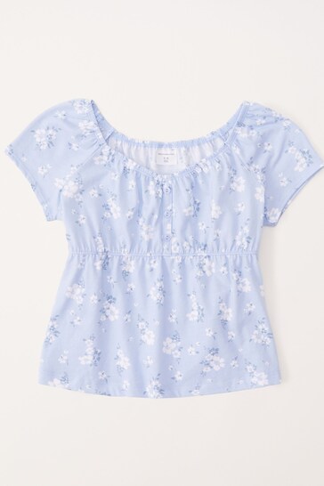 Abercrombie & Fitch Blue Babydoll Top