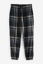 Black/Neutral Check Cosy Textured Long Sleeve Pyjamas Set - Image 9 of 11