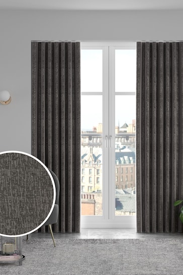 French Grey Chenille Made To Measure Curtains