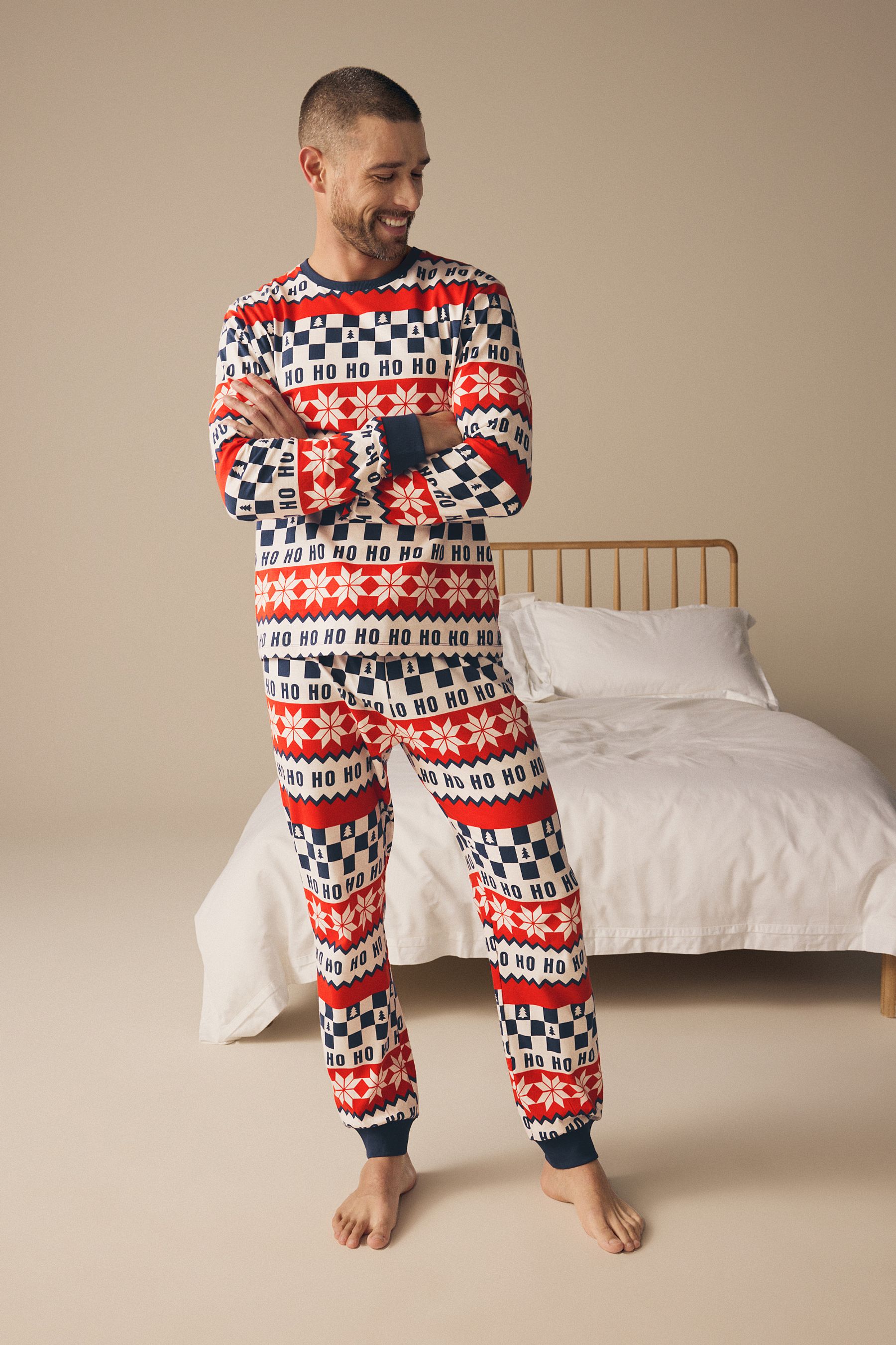 Mens fleece christmas pyjamas best sale