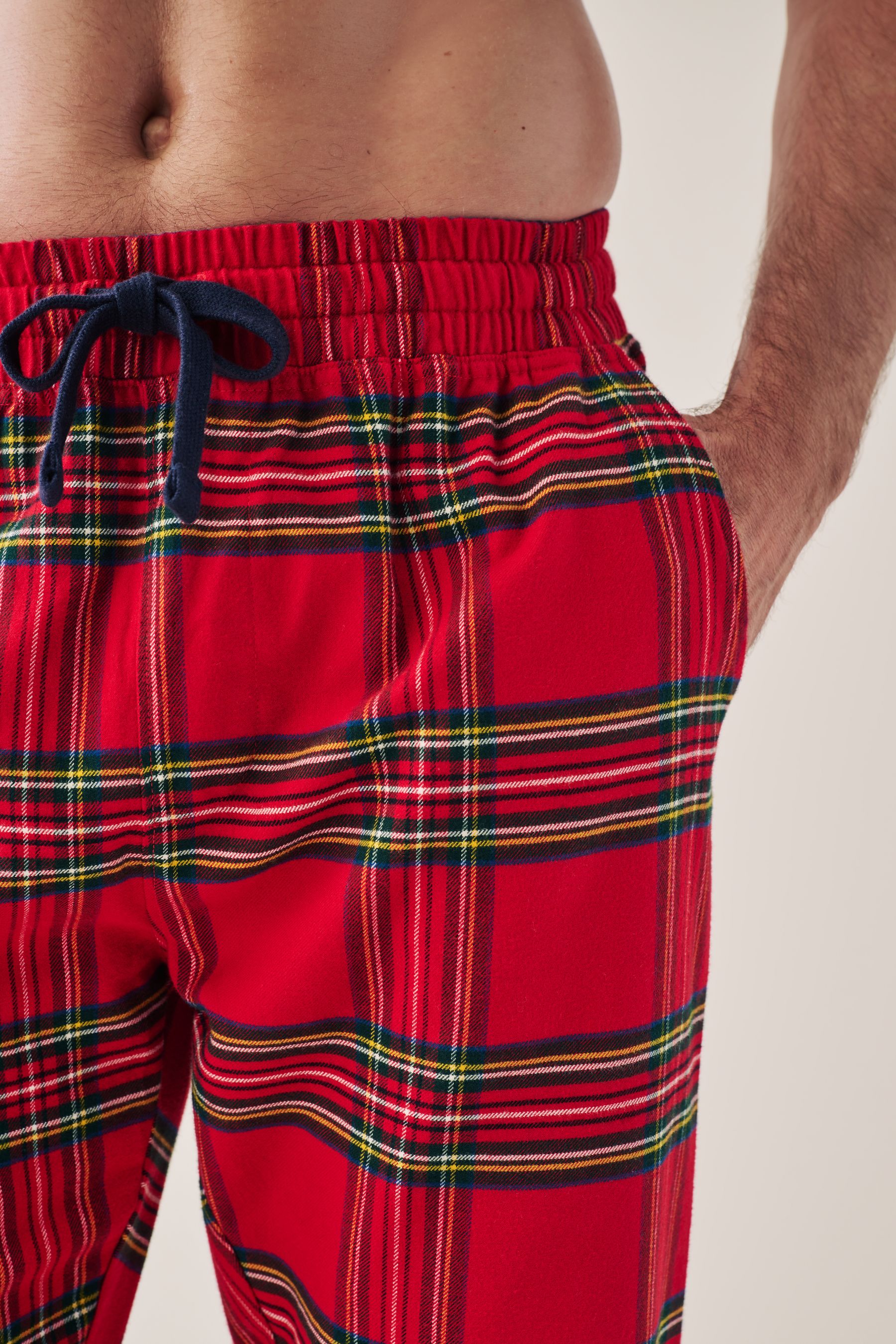 Men's red plaid pajama pants on sale