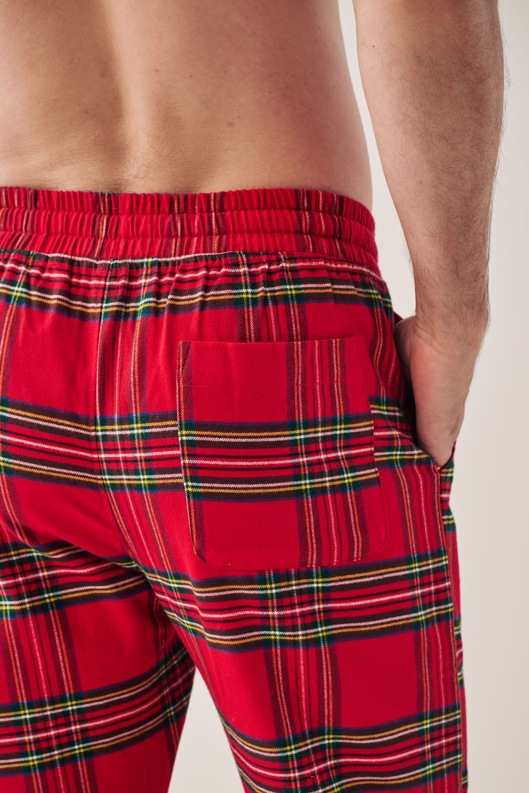 Buy Red Check 100 Cotton Matching Family Mens Christmas Flannel Pyjamas from the Next UK online shop