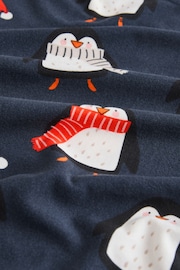 Navy Blue Matching Family Mens Christmas Penguin Pyjamas - Image 8 of 9