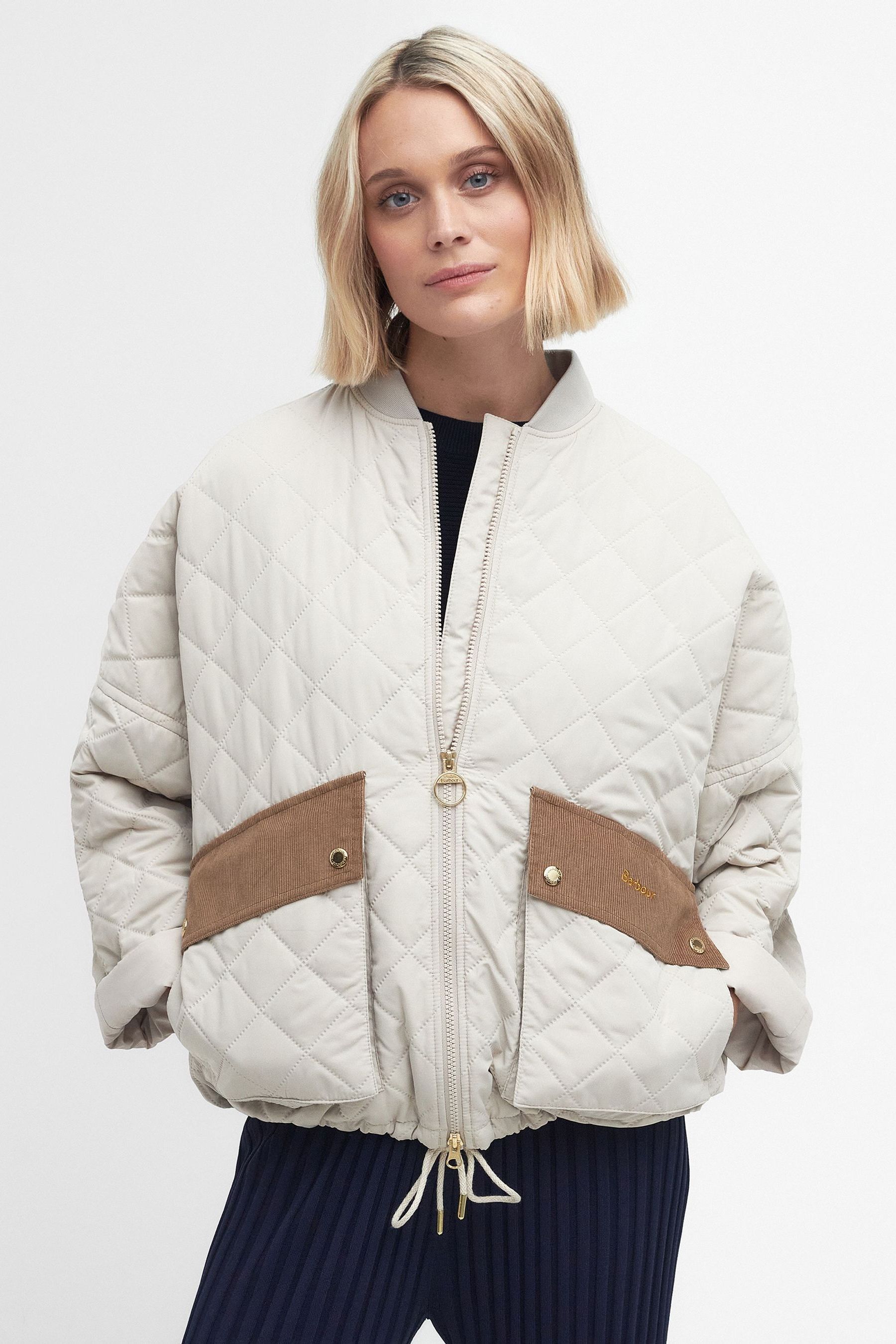 Barbour white quilted jacket hotsell
