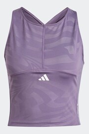 adidas Purple Techfit Printed Crop Vest - Image 7 of 7