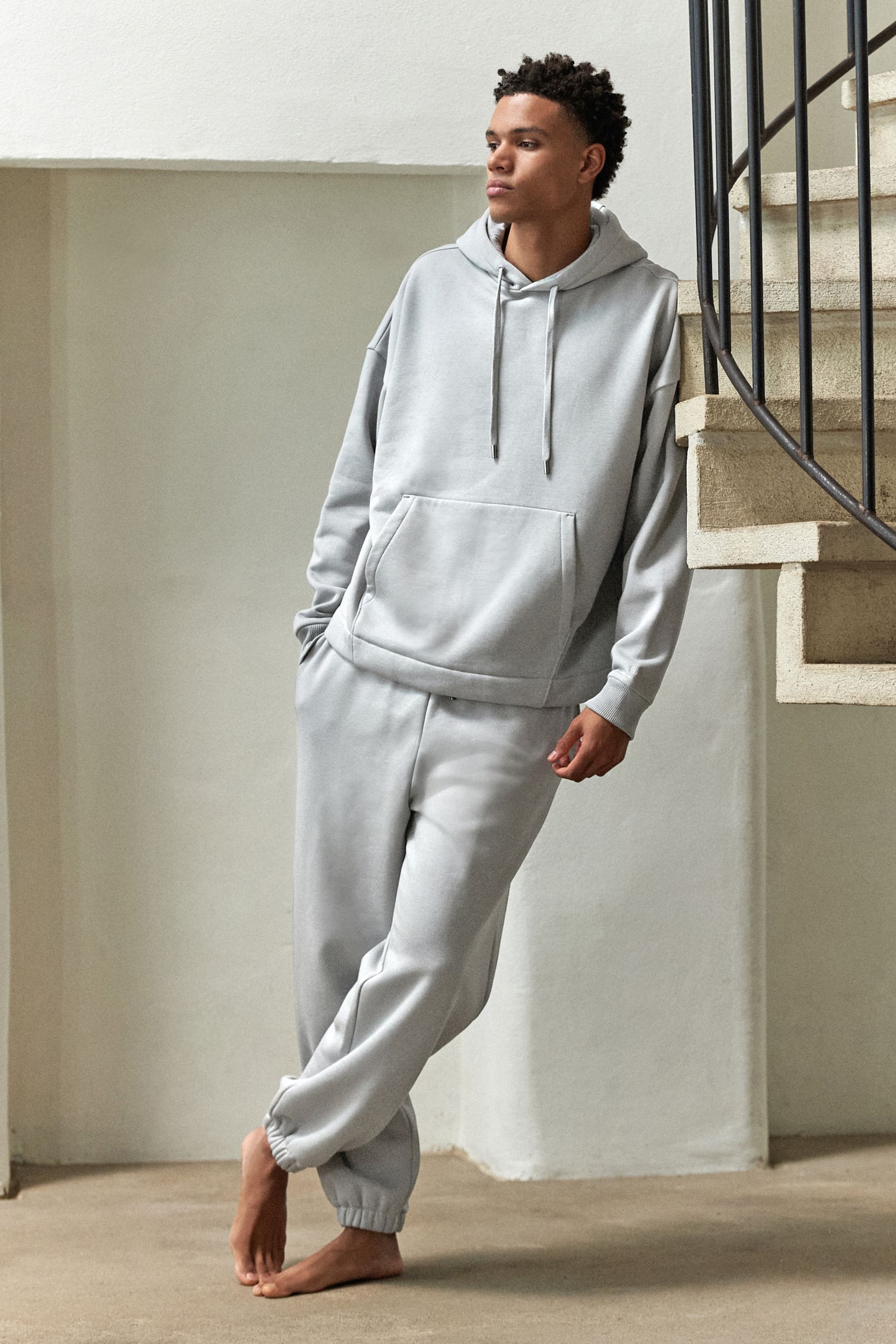 Cuffed grey joggers 2025