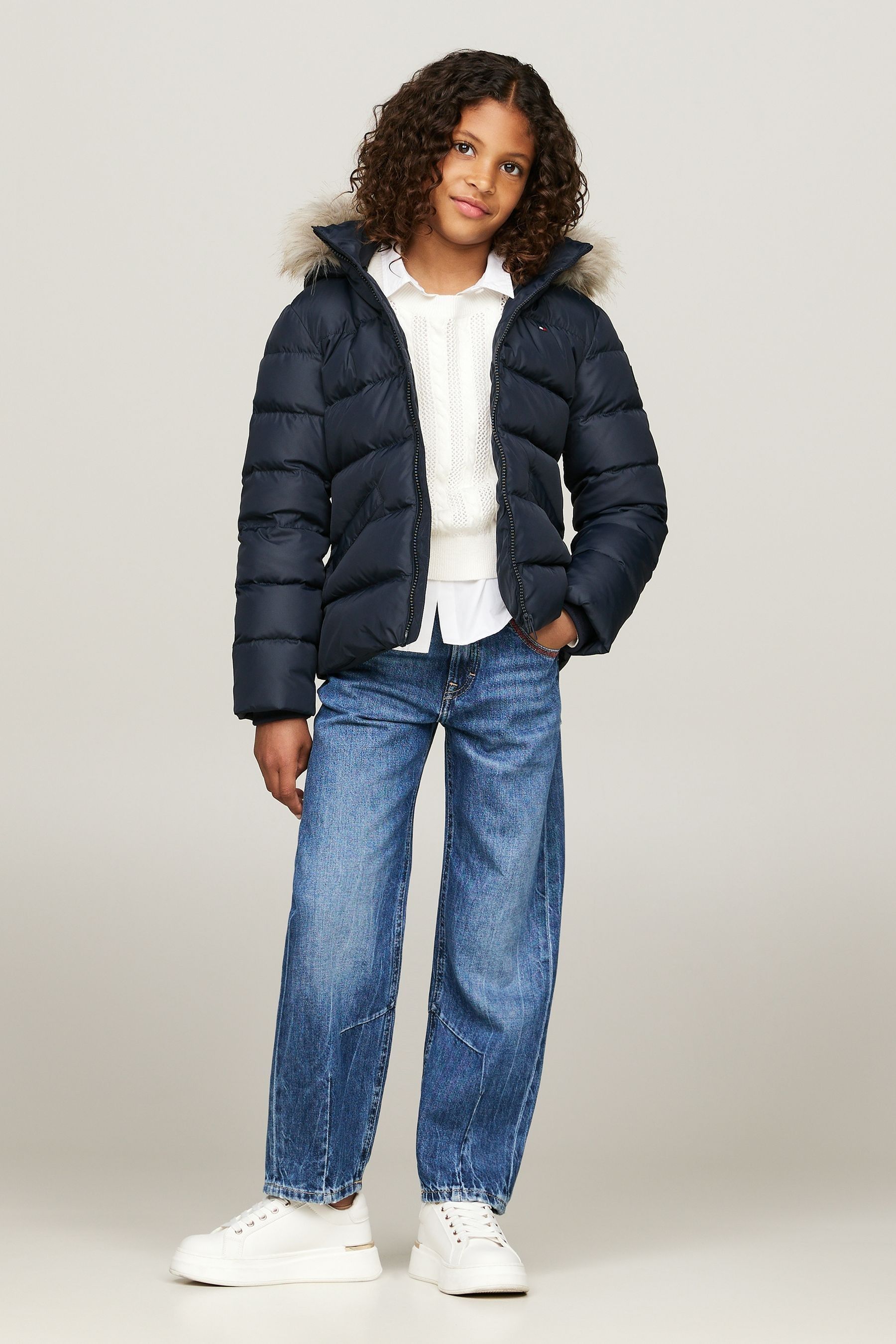 Childrens faux fur hood coats jackets clearance