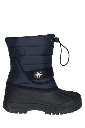 Cotswold Blue Icicle Toggle Lace Snow Boots
