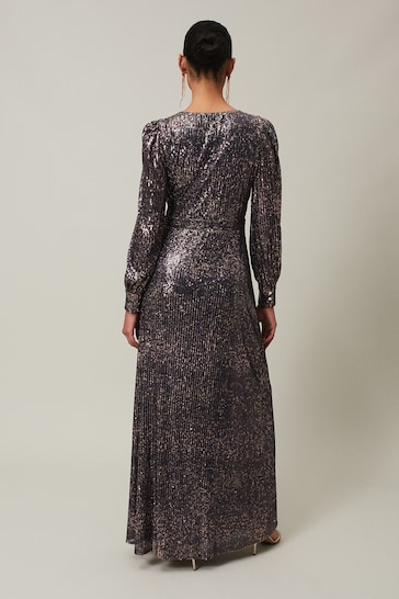 Phase Eight Silver Amily Sequin Maxi Dress