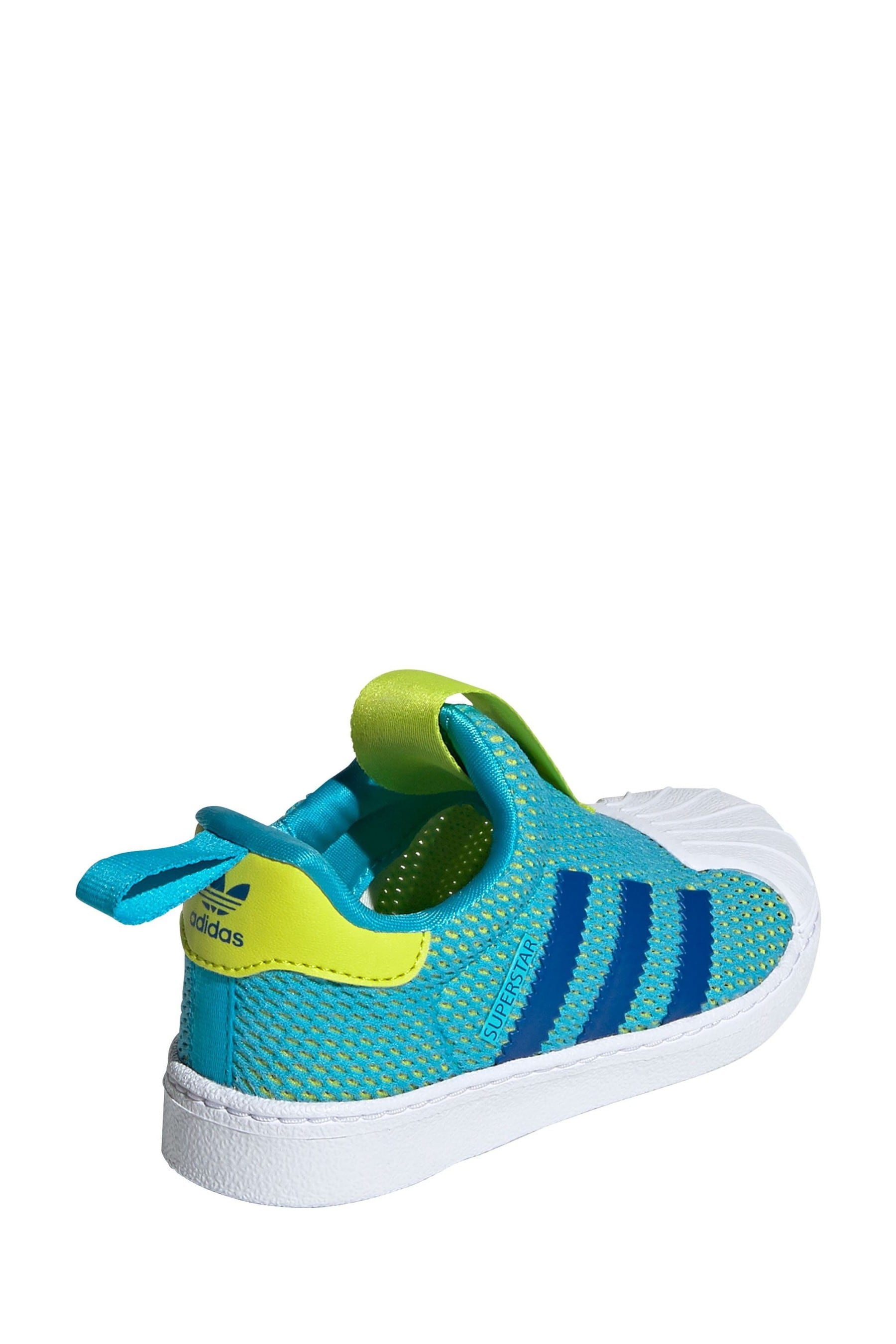 Buy adidas Originals Blue Superstar 360 Infant Trainers from the
