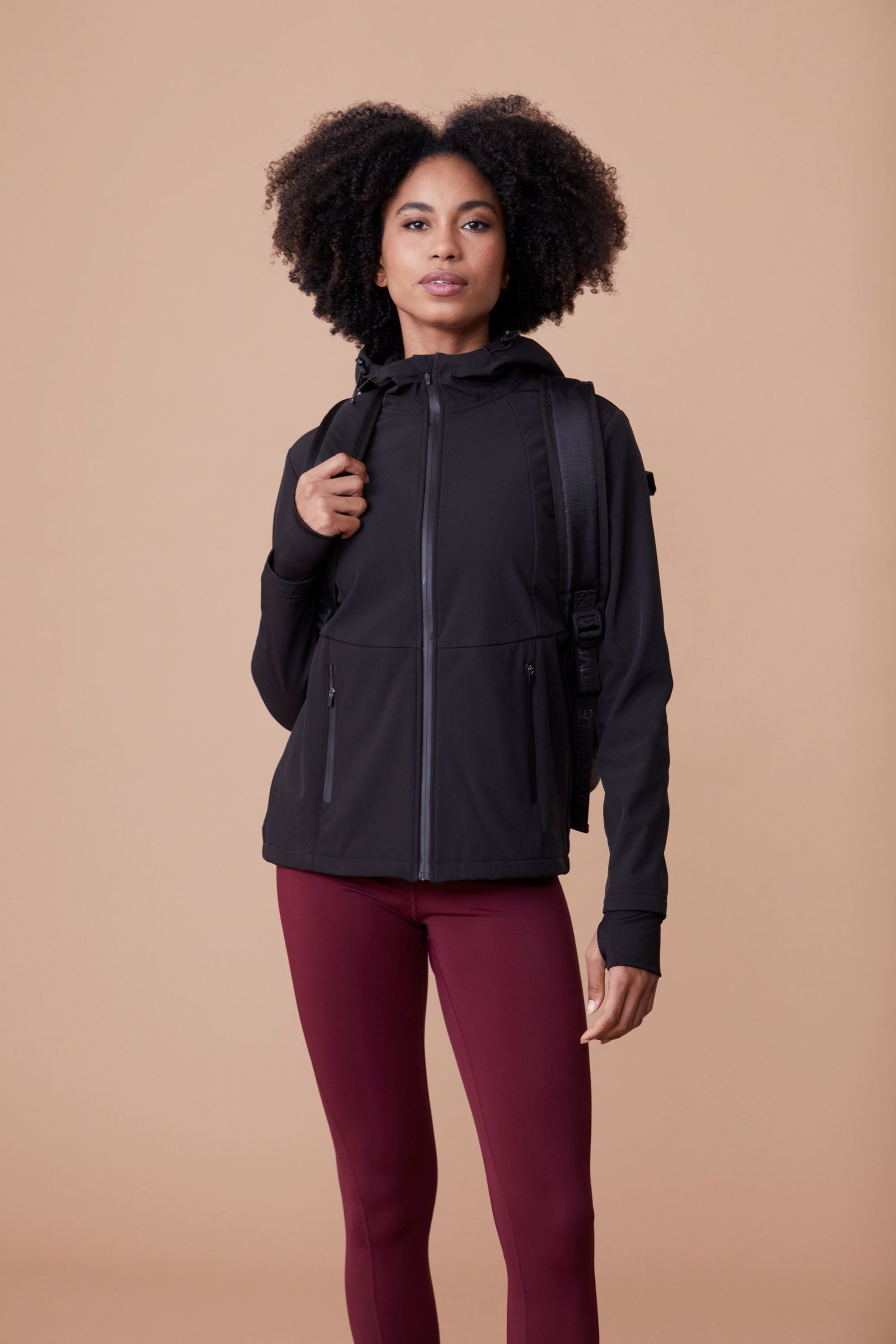 Buy Active People Womens Drifting Running Black Jacket from Next Ireland