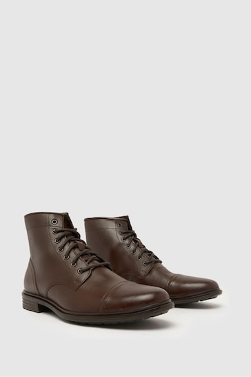 Schuh Deacon Leather Lace Brown Boots