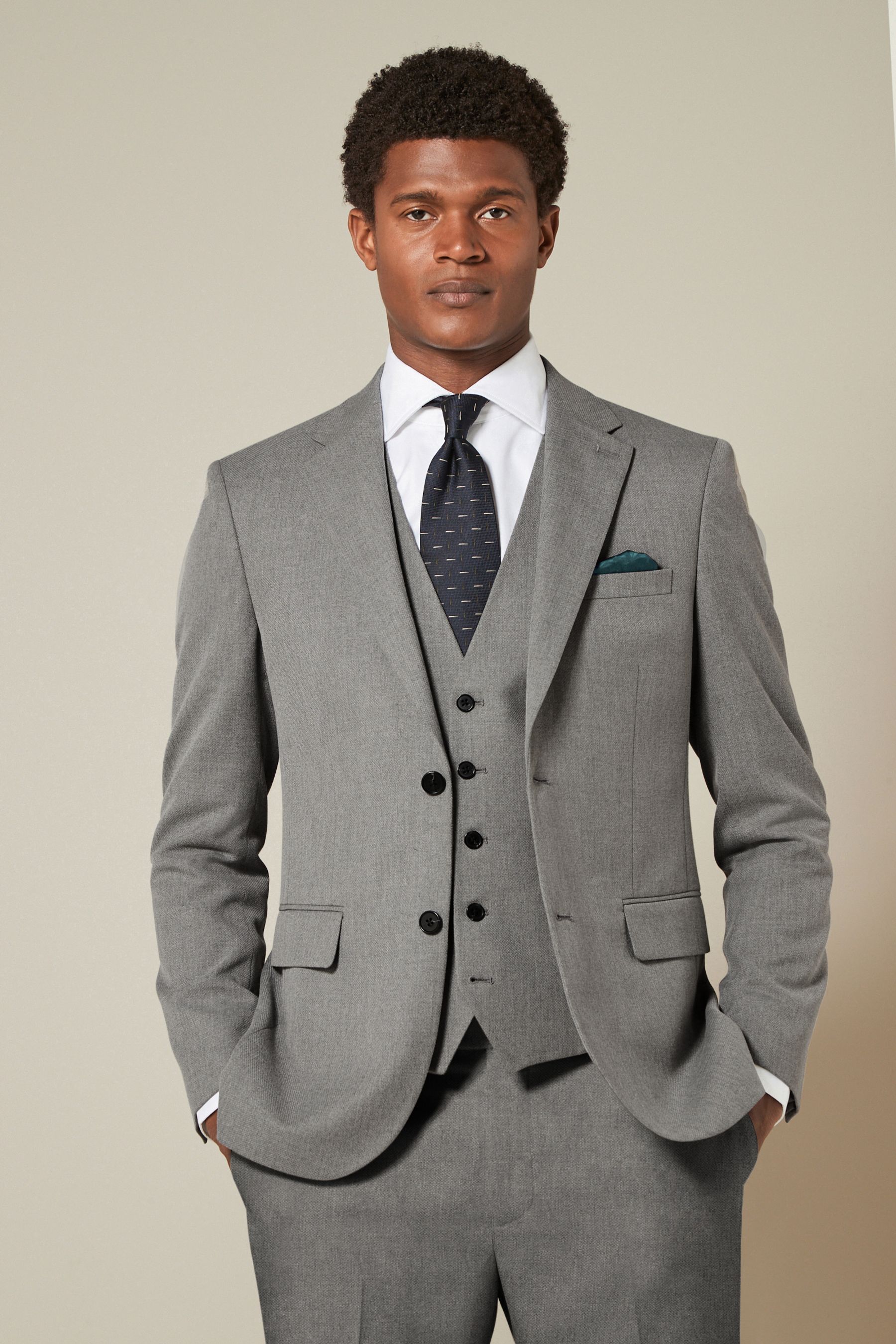 Grey coat suit new arrivals