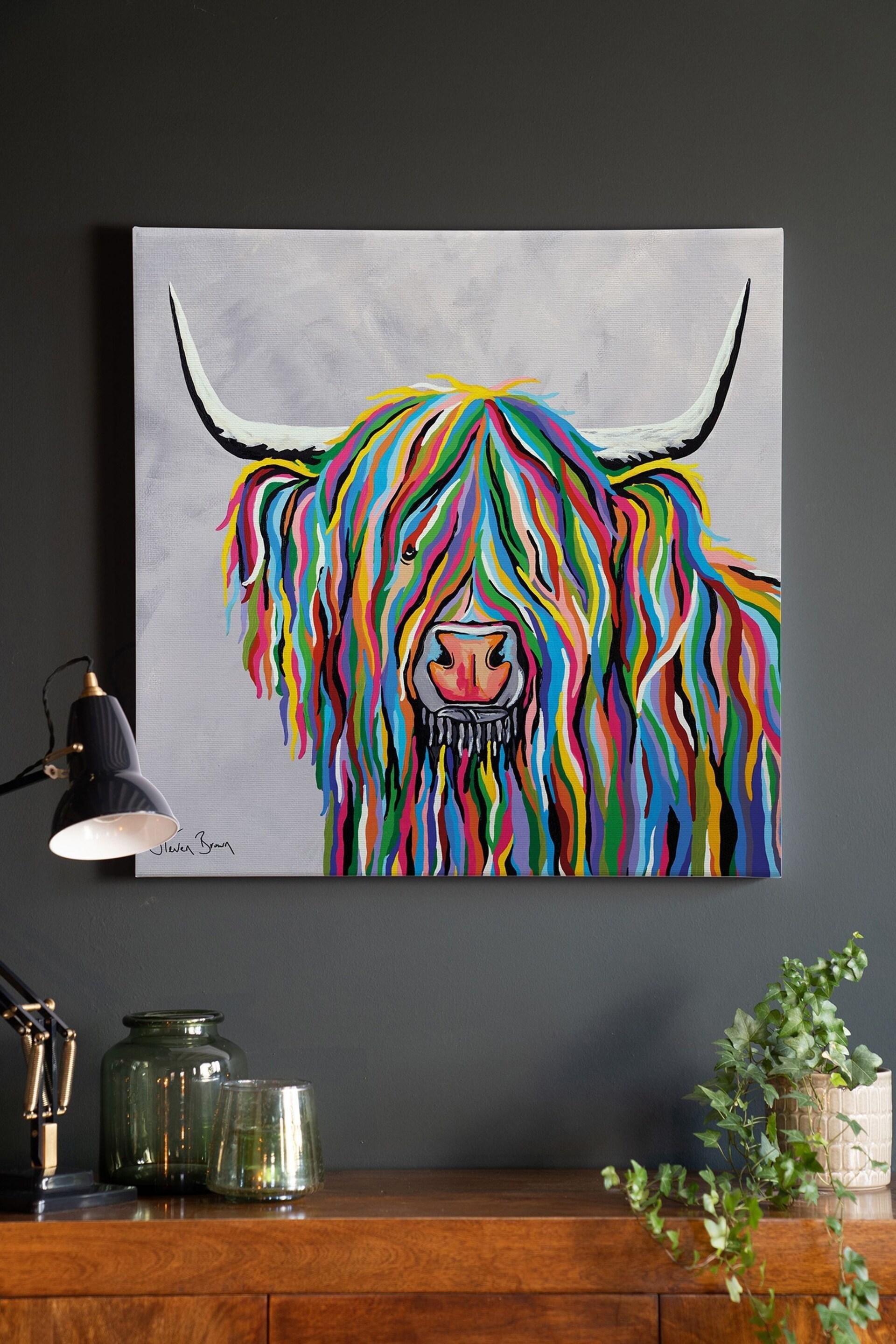 Steven Brown Art Grey Emily McCoo Medium Canvas Print - Image 1 of 4