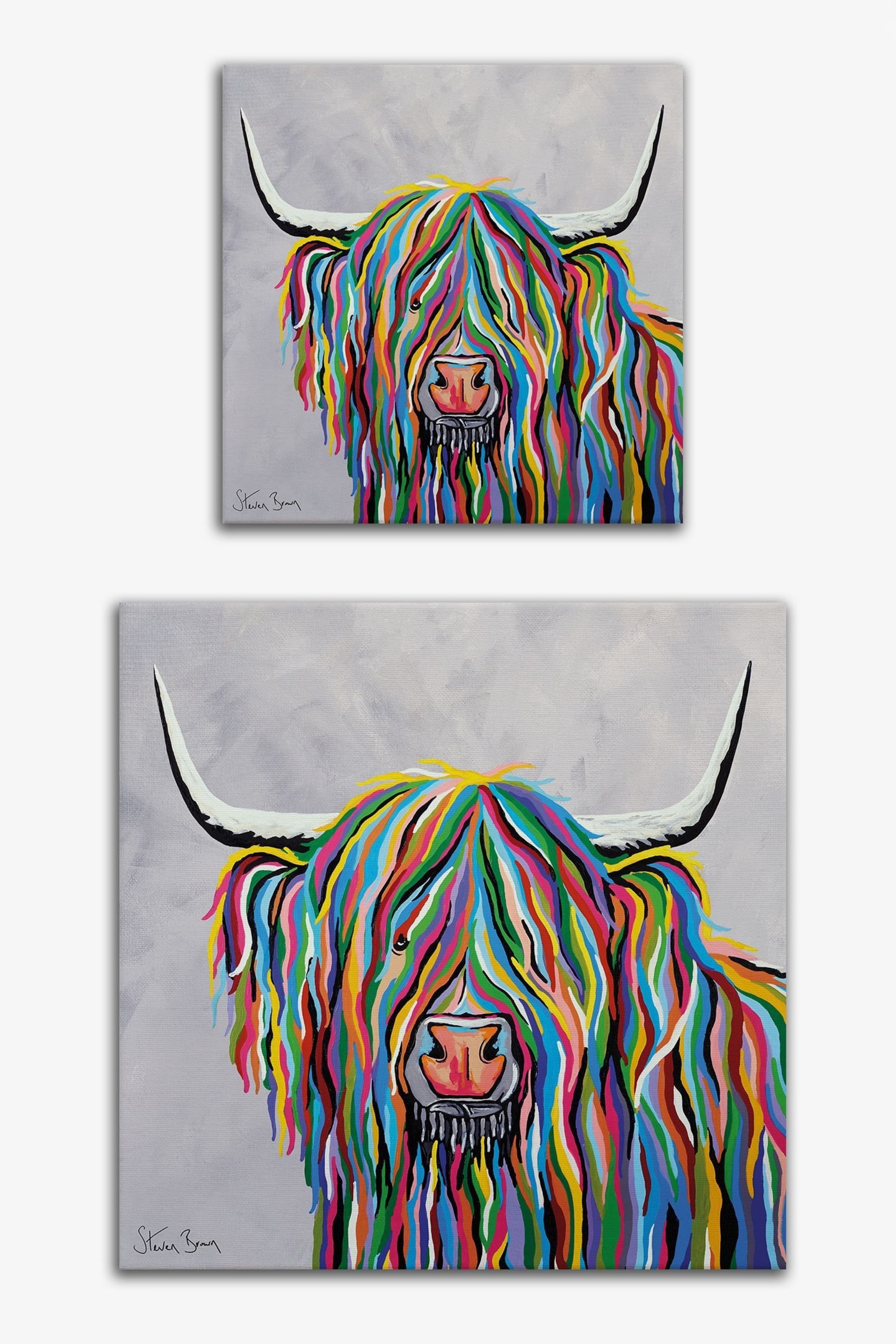 Steven Brown Art Grey Emily McCoo Medium Canvas Print - Image 3 of 4