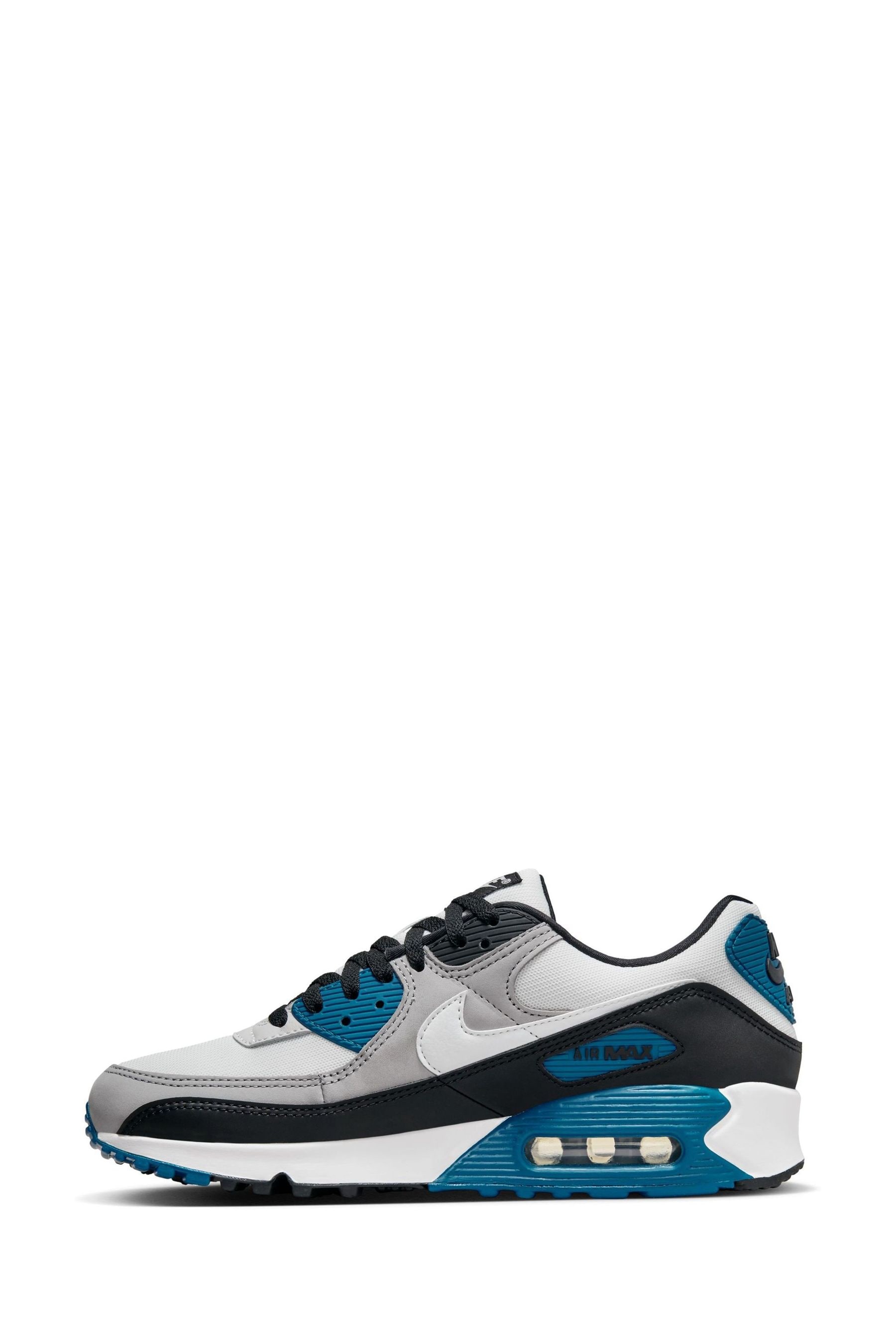 Air max top 90 white blue