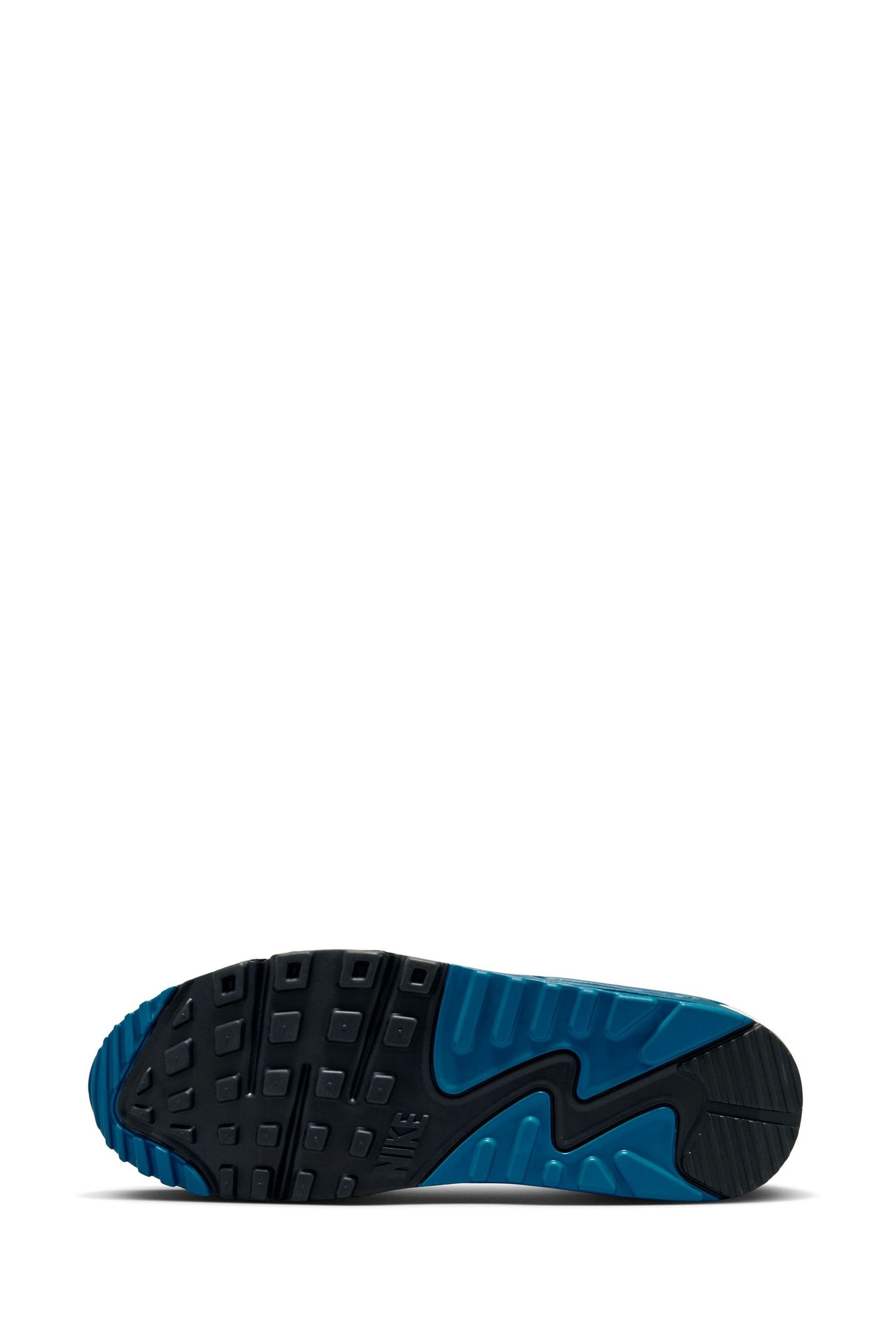 Buy Nike White Blue Air Max 90 Trainers from the Next UK online shop