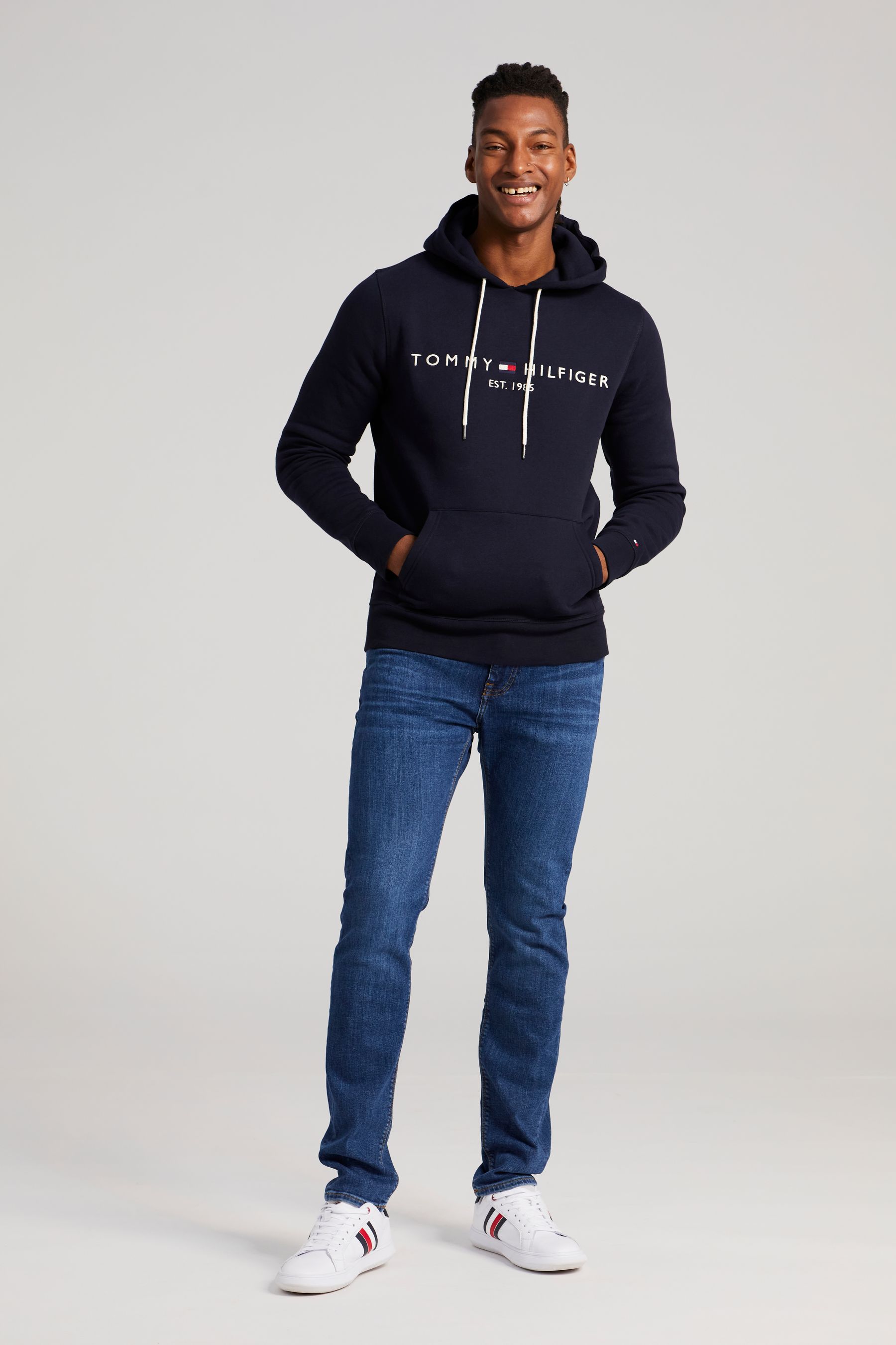 Buy Tommy Hilfiger Blue Core Logo Hoodie from Next Canada