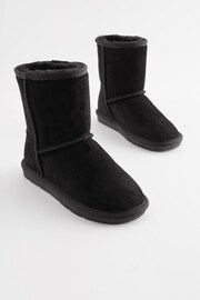 Black Tall Warm Lined Water Repellent Suede Pull-On Boots - Image 2 of 6