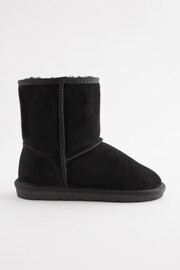 Black Tall Warm Lined Water Repellent Suede Pull-On Boots - Image 3 of 6