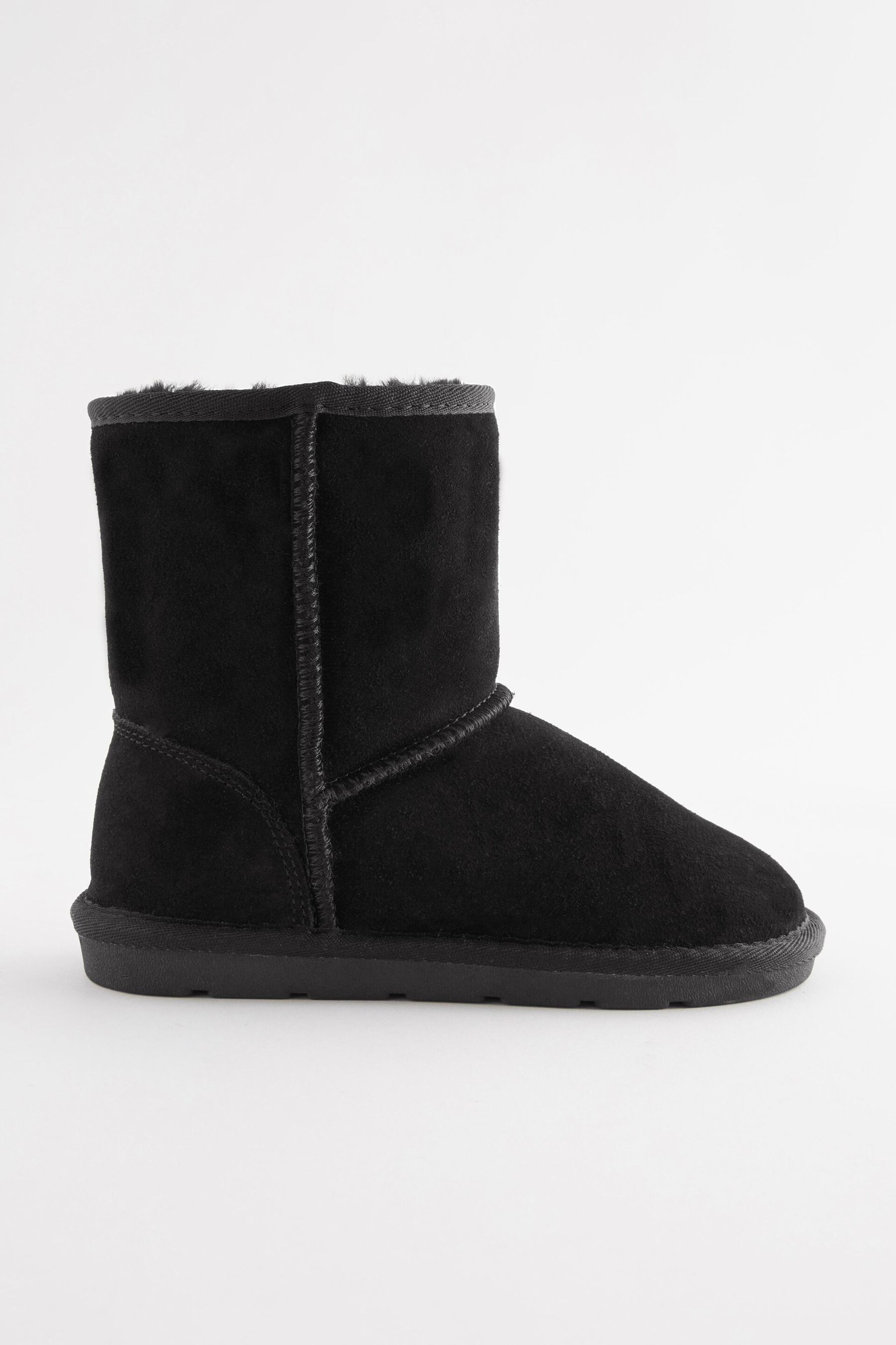 Black Tall Warm Lined Water Repellent Suede Pull-On Boots - Image 4 of 7