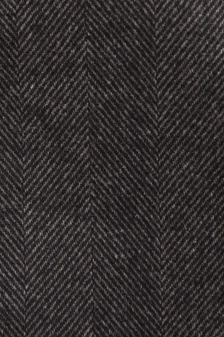 Brown Wool Blend Herringbone Suit Jacket - Image 10 of 10