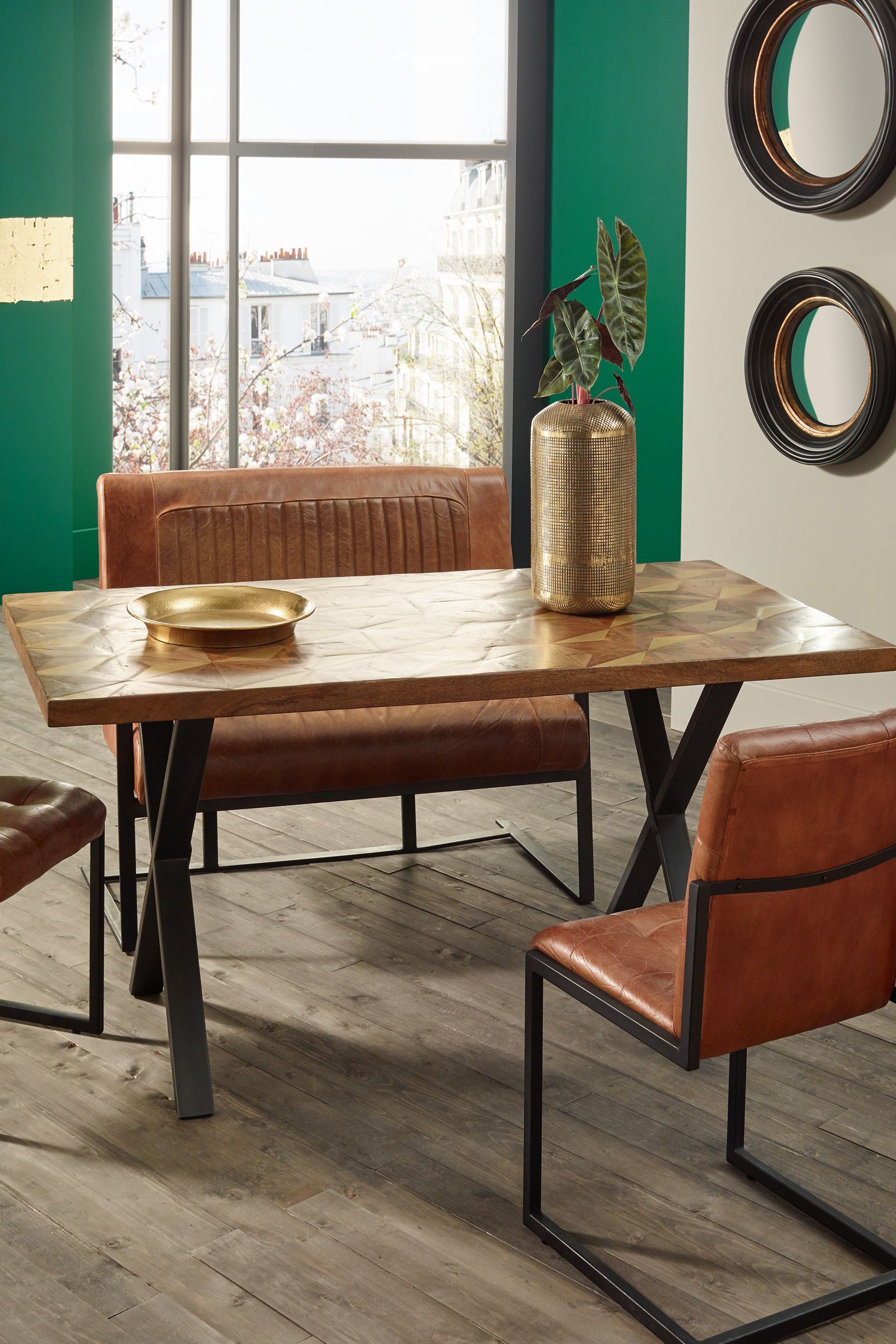Mixed wood dining deals table