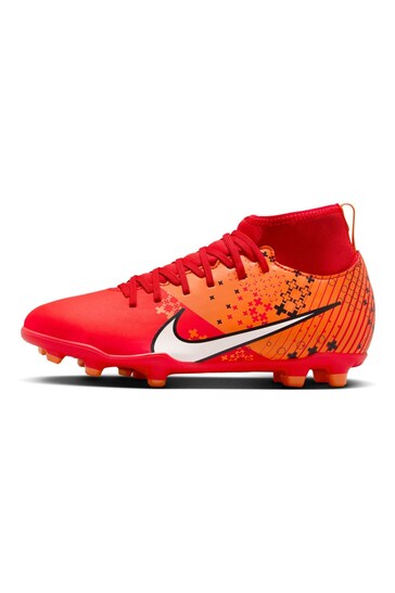 Nike Red Jr. Mercurial Zoom 15 Club Firm Ground Football Boots