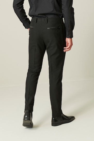 Black Skinny Fit Tuxedo Suit Jacket