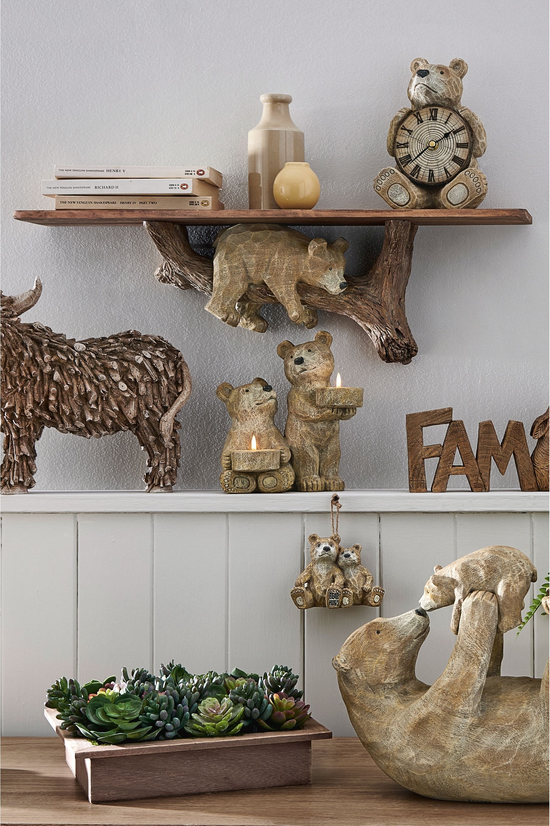 Natural Barnaby Bear Wall Shelf