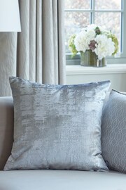 Prestigious Textiles Anthracite Silver Aphrodite Velvet Feather Filled Cushion - Image 1 of 4