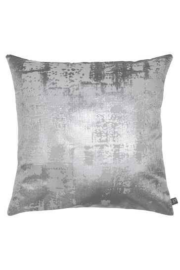 Prestigious Textiles Anthracite Silver Aphrodite Velvet Feather Filled Cushion