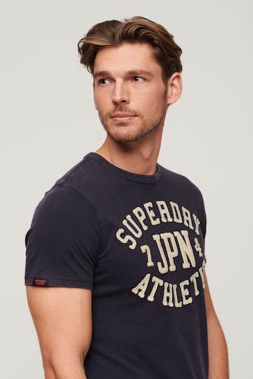 Superdry Navy Blue Vintage Athletic Short Sleeve T-Shirt