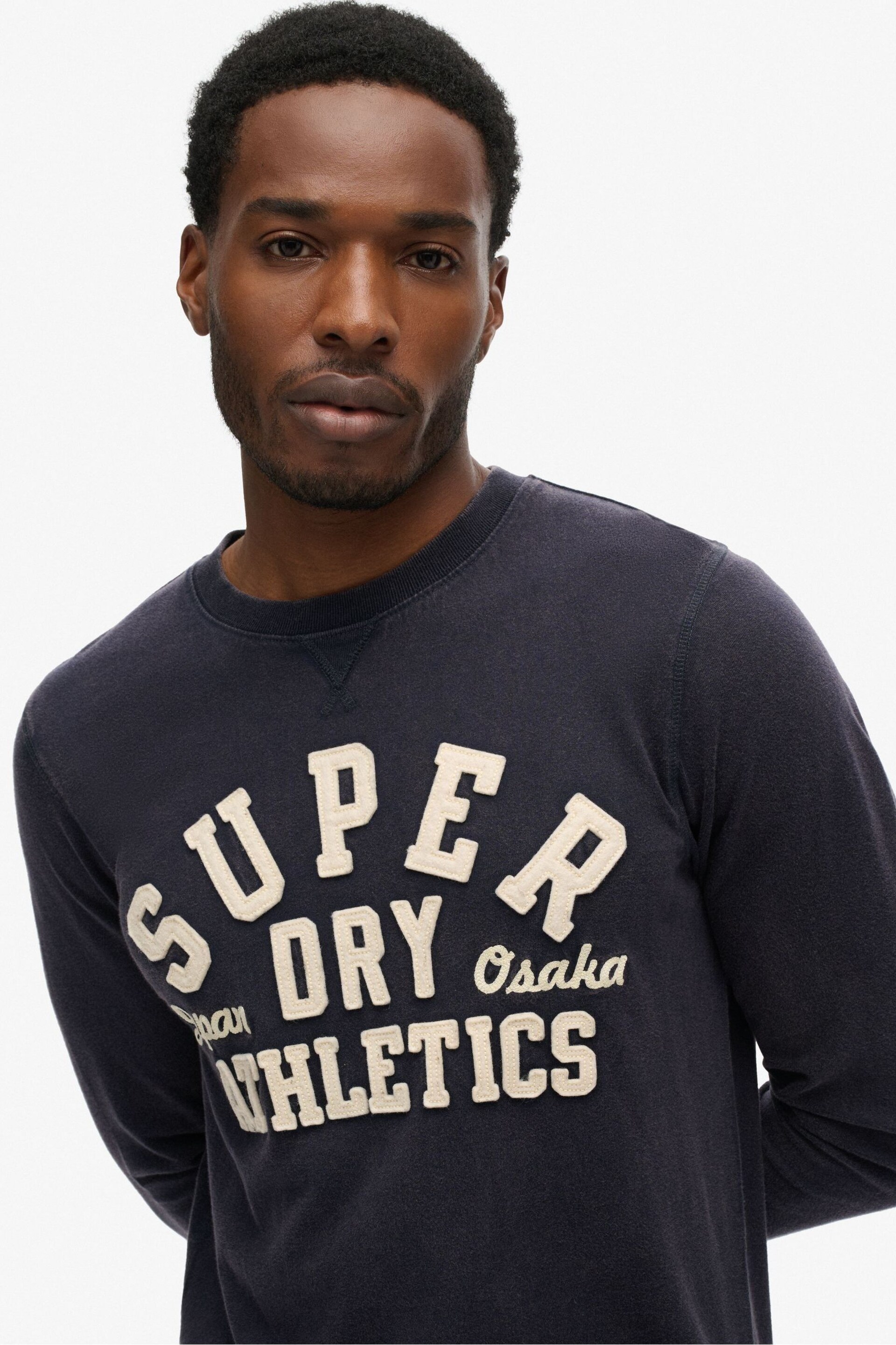 Superdry Black Athletic Long Sleeve Top - Image 3 of 5