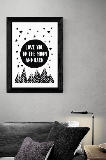 East End Prints Black To The Moon Print