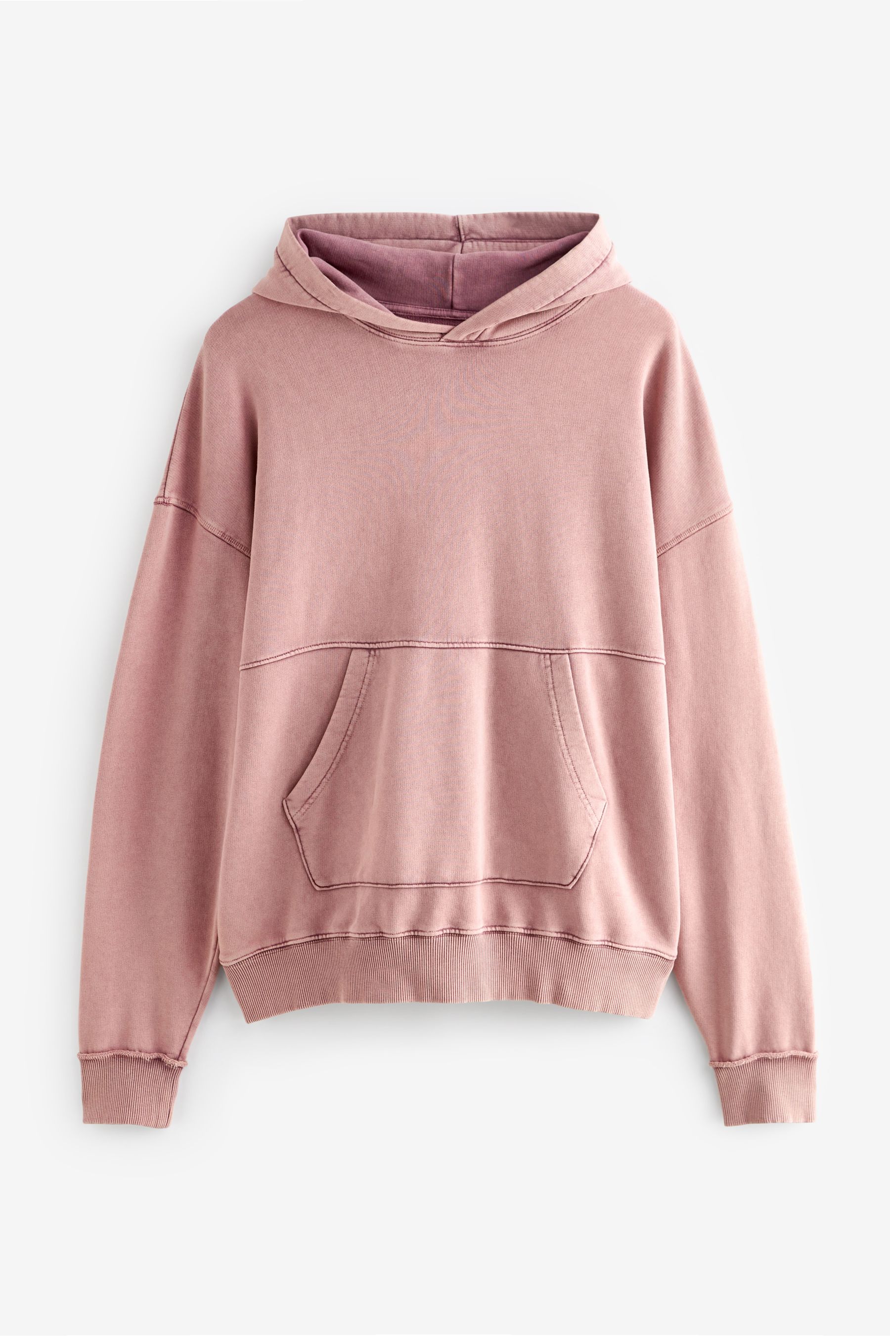 Buy Pink EDIT Oversized Washed Hoodie from Next Luxembourg
