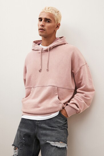 Pink EDIT Oversized Washed Hoodie