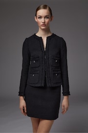 LK Bennett Charlee Cotton Blend Tweed Jacket - Image 2 of 5
