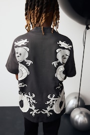 Black Dragon Short Sleeve Printed Shirt (3-16yrs) - Image 3 of 8