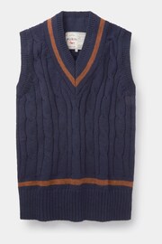 Aubin Blue Hobbs Cricket Wool Slipover - Image 5 of 7