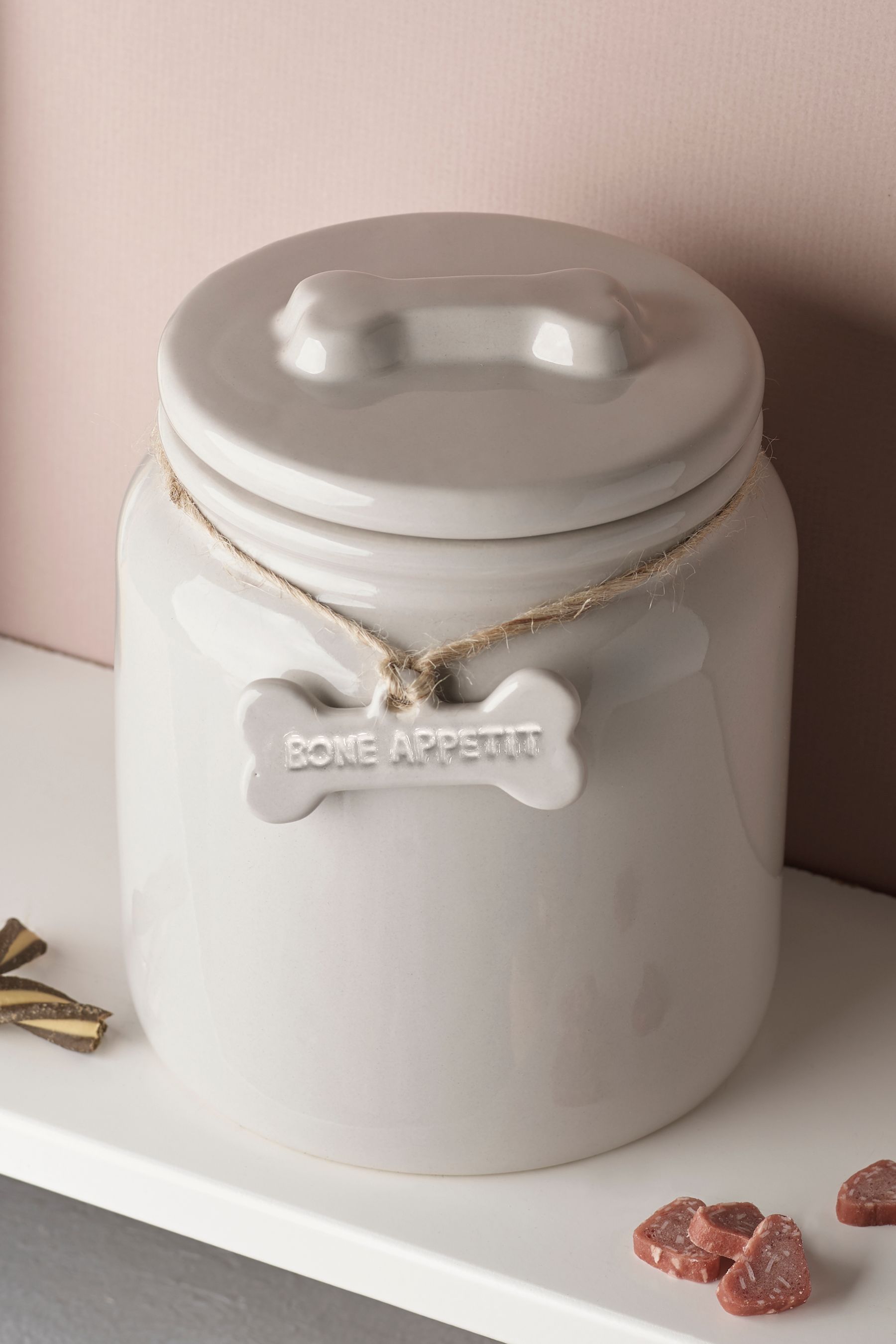 Buy White Ceramic Pet Treat Jar from the Next UK online shop