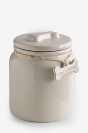 White Ceramic Pet Treat Jar - Image 3 of 3