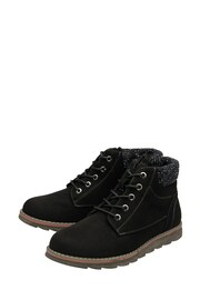 Lotus Black Lace-Up Ankle Boots - Image 2 of 4