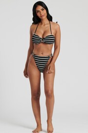 South Beach Monochrome Crinkle Textured Bandeau Top Set - Image 2 of 5