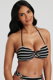 South Beach Monochrome Crinkle Textured Bandeau Top Set - Image 3 of 5