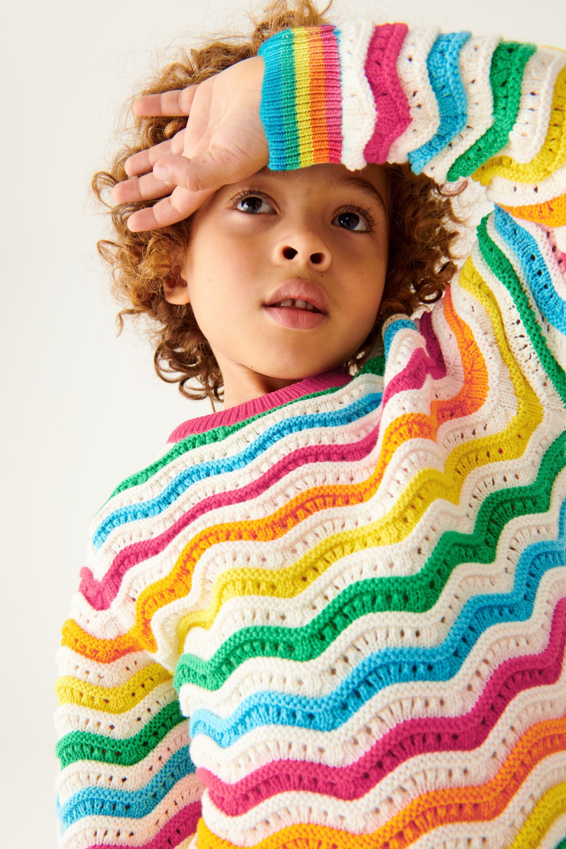 Striped hot sale sweater rainbow