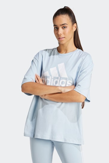 adidas Blue Boyfriend Sportswear Essentials Big Logo T-Shirt